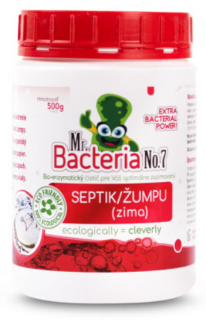 Mr. Bacteria No.7 Baktérie pre Váš optimálne zazimovaný SEPTIK/ŽUMPU (zima) 500 g