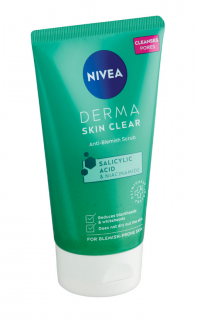 Nivea čistiaci pleťový peeling Derma Skin Clear 150 ml