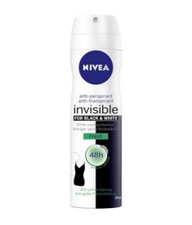 NIVEA DEODORNAT ANTIPERSPIRANT BLACK  WITE FRESH 150 ML