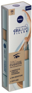 Nivea Hyaluron Cellular Filler tónujúci hydratačný krém na oči 01 Light 4 ml