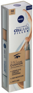 Nivea Hyaluron Cellular Filler tónujúci hydratačný krém na oči 02 Medium 4 ml