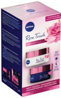 Nivea Rose Touch Day and night anti-wrinkle cream 2 x 50 ml darčeková sada
