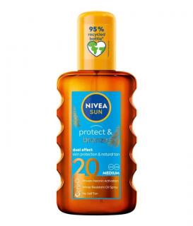 Nivea Sun Protect  Bronze olej na opaľovanie v spreji podporujúci zhnednutie OF 20 200 ml