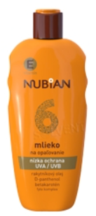 Nubian Mlieko na opaľovanie SPF 6 200 ml