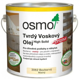 Osmo 3062 Tvrdý voskový olej Original 0,75 l Bezfarebný matný