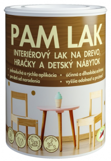 Pam Lak Interiérový lak na drevo, hračky a detský nábytok 0,6 l lesklý