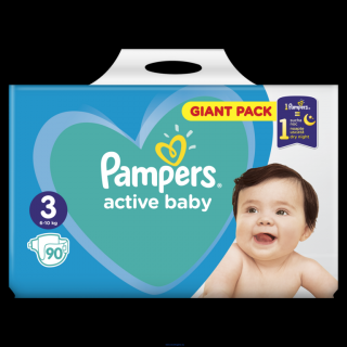 Pampers Active Baby 3 Midi 4-9kg 90 ks Giantpack