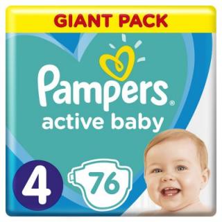 Pampers Active Baby Dry 4 Maxi 9-14 kg 76ks