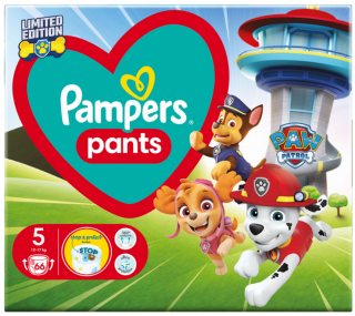 Pampers Pants plienkové nohavičky Paw Patrol veľkosť 5 66 ks 12-17 kg