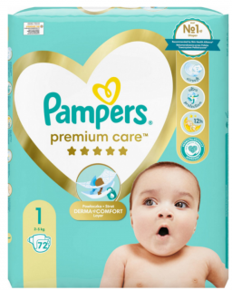 Pampers Premium Care 1 72 ks