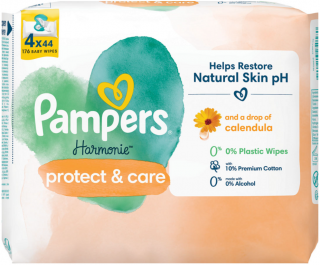 Pampers Wipes vlhčené utierky Harmonie Calendula 4 x 44 ks