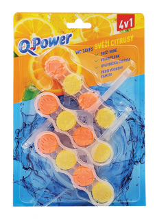 Q-Power WC blok Svieži citrus 3 ks