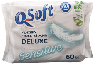 Q Soft Deluxe Sensitive vlhčený 60 ks