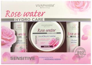 ROSE WATER darčekové balenie kozmetiky s ružovou vodou v papierovom obale