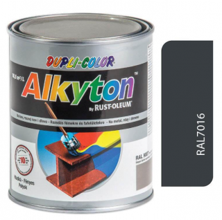 Rust Oleum Alkyton Hladký RAL 7016 lesklá 0,75L