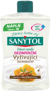 Sanytol tekuté mydlo dezinfekční vyživující regenerační náhradná náplň 500 ml