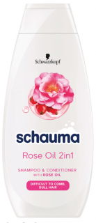 Schauma Rose Oil 2in1 šampón pre jemné vlasy 400 ml