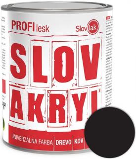 Slovakryl Profi Lesk čierny 1999/RAL9005 0,75kg