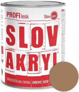 Slovakryl Profi Lesk svetlo hnedý 2220/RAL8003 0,75kg