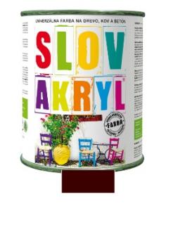 Slovlak Slovakryl, tmavohnedý 0240, 0,75 kg