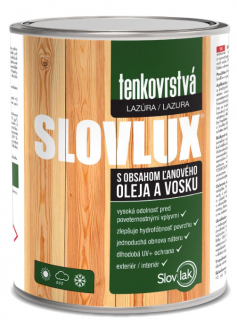 Slovlux tenkovrstvá lazúra 2,5 l biela