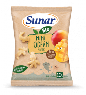 Sunar BIO detské chrumky mini oceán mango 18 g