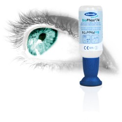 Biophos 250ml PH  (BioPhos®74 má vďaka vysokej pufračná aktivite rýchly nástup neutralizačného účinku a očné tekutina sa tak rýchlo navracia na predvolenú hodnotu pH 7,4.)