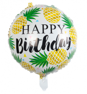 Guľatý balón  Happy Birthday  44cm