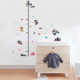 Samolepka na stenu  Detský meter - Mickey  77x125 cm