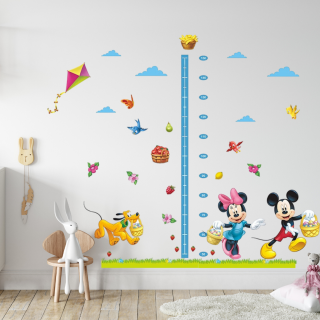 Samolepka na stenu  Detský meter - Mickey a Minnie 2  170x100 cm