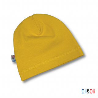 Tenká detská čiapka Oli&Oli - žltá farba 39