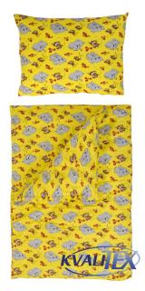 Detské obliečky Sloník žltý 100x135, 40x60 cm
