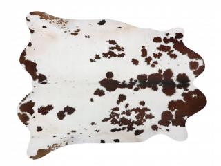 Imitácia kravskej  kože 120x150 cm -bielo hnedá 332