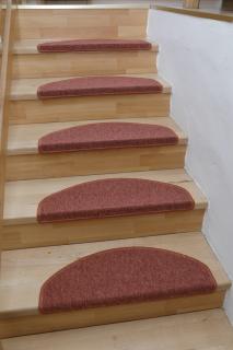 Kobercové nášľapy na schody 28 x 65 cm – terra