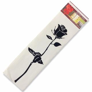 Samolepiace dekorácie velúrové - kvet Farby: Čierna