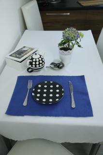 Textilné stolové prestieranie , 30 x 43 cm - modrá