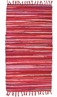 Tkaný koberec Pásik 60x120 červený