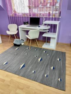 Tkaný koberec PATIO 3 sivý 140x200