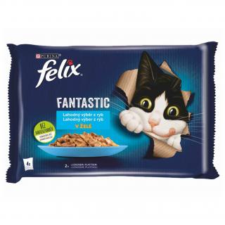 FELIX Fantastic 4x85g losos/platesa v želé