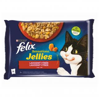FELIX Sensations Jellies 4x85g hovädzie/kura v och. želé