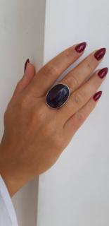 Ametyst - Kráľovnin prsteň z ametystu (nastaviteľný prsteň)