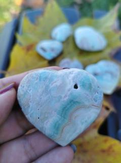 Aragonit modrý srdce 5 - extra kvalita (5,6 cm)