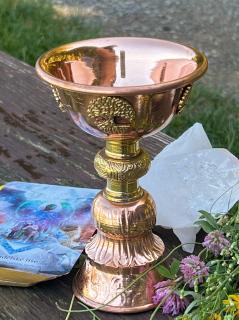 Medený rituálny pohár veľký (15 x 10 cm)