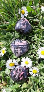 Rodonit srdce 4 cm (tromolovaný kameň)