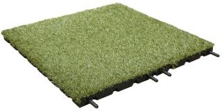 Gumová dlažba NOVISA VIRGIN 50 x 50 x 2,5 cm s umelou trávou zelená 1 ks