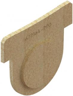 Koncovka pre betónový štrbinový žľab VODALAND MONO H290 280 mm