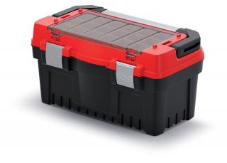 Kufor na náradie s kov. držadlom a zámky EVO červený 476 x 260 x 256 mm (krabičky)