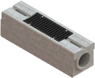 Odvodňovací betónový štrbinový žľab VODALAND MONO D400 s revíziou 1000 x 286 x 292 mm