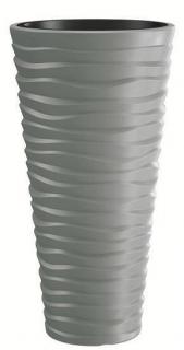 Plastový kvetináč SAND SLIM 29,6 cm sivá