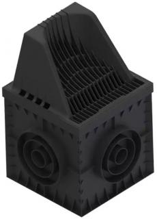 Revízna šachta VODALAND BASE s 3D plastovým roštom 300 x 300 mm čierna